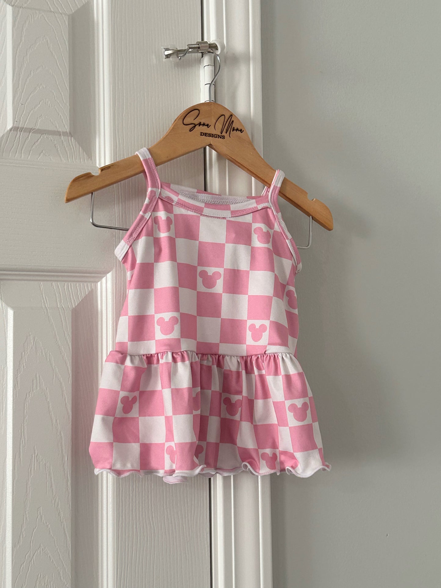 Ruffle cami and bikers set