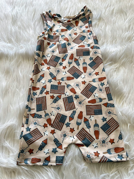 4th of July Ollie romper