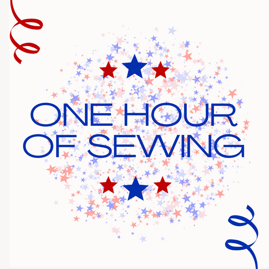 One hour sewing time